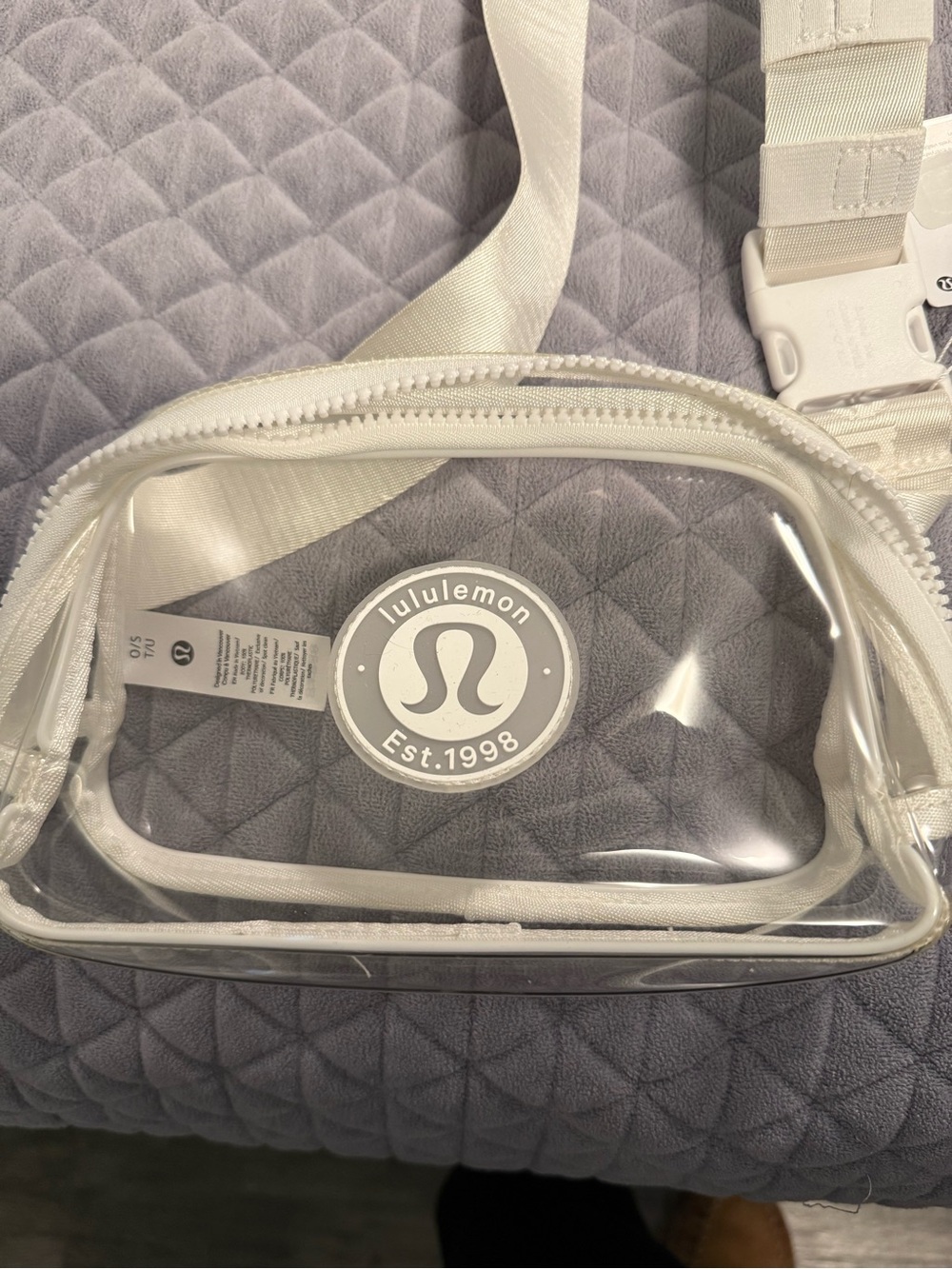 lululemon athletica Clear Crossbody Bag with White Trim - Picture 2 of 7